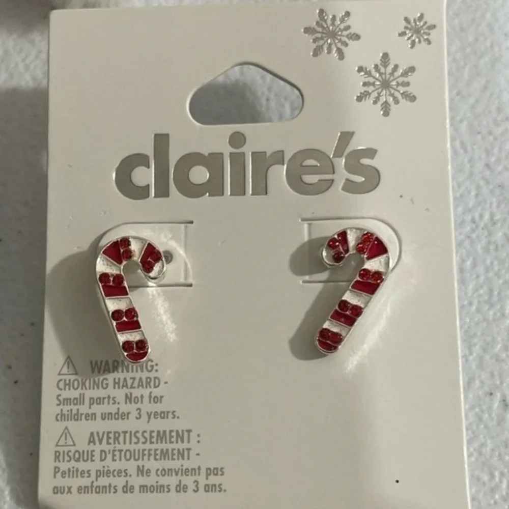 NWT‎ Set of Claire's Holiday Earrings & Hair Accessories